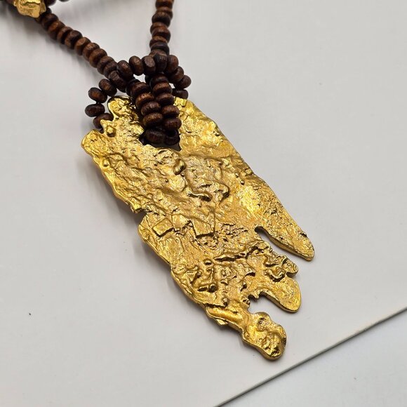 Zara - Wooden & Gold Beaded Necklaces - NWT - Picture 8 of 13